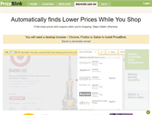 Tablet Screenshot of priceblink.com